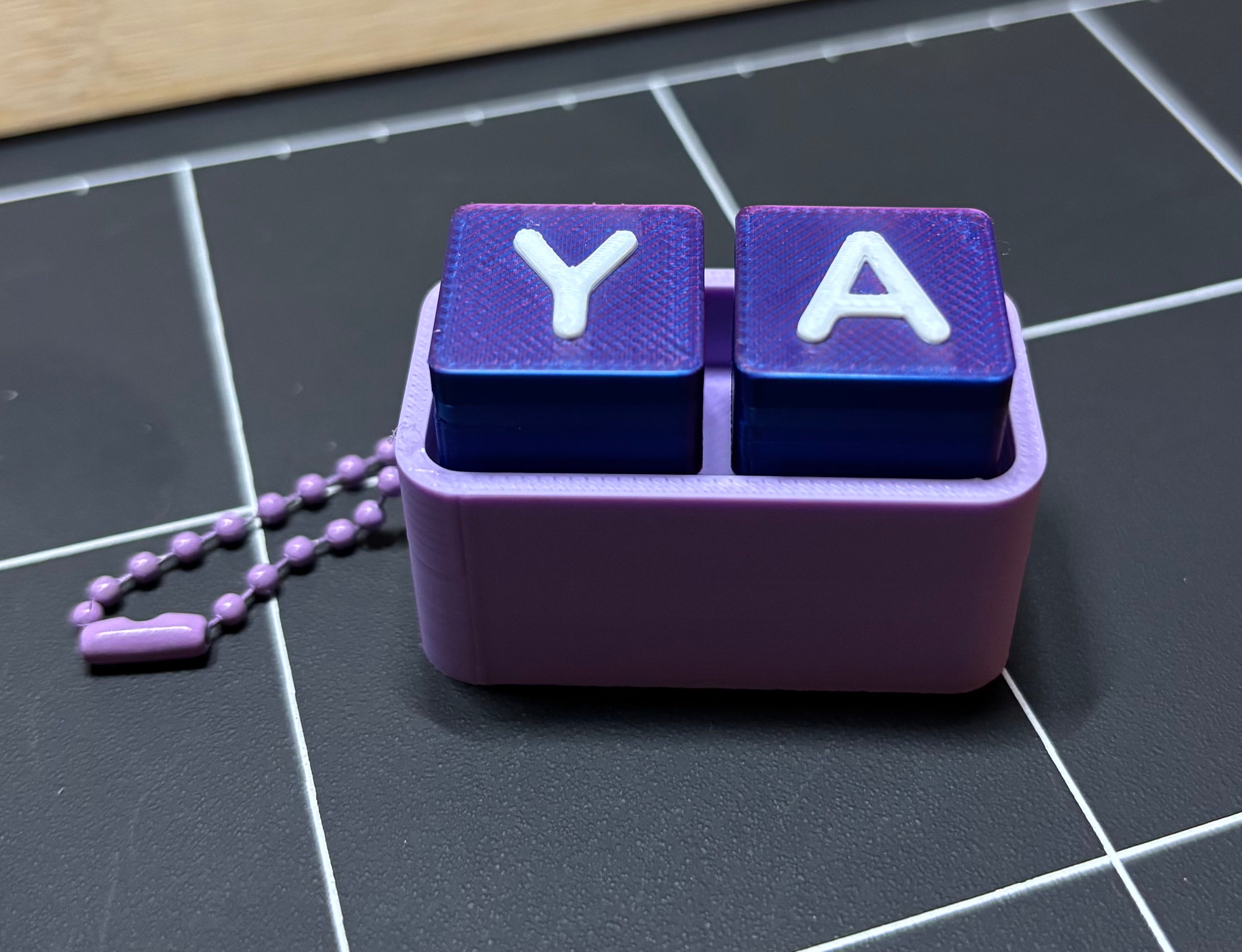 3D Printed Fidget Clicker - 2 square