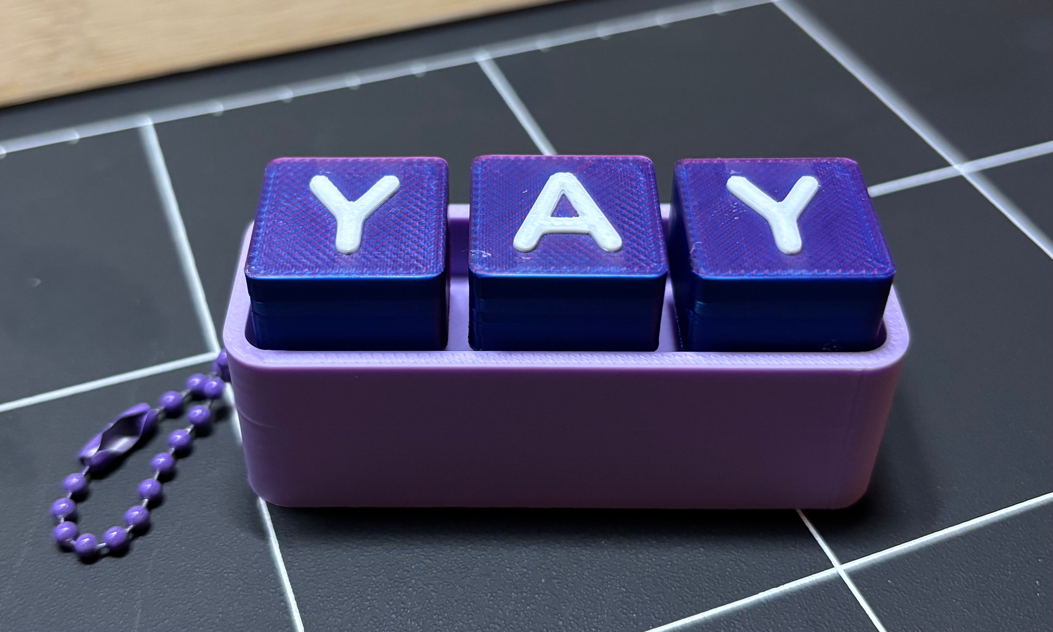 3D Printed Fidget Clicker- 3 square